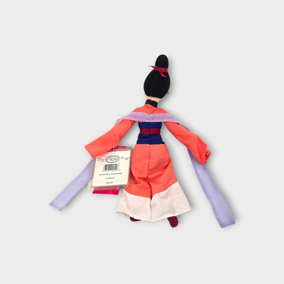 NWT Disney Store TRADITIONAL MULAN PINK Bean Bag Plush Stuffed Doll NEW O9 - Picture 5 of 7